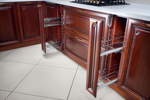 Cherry Cabinet Refacing in Cypress